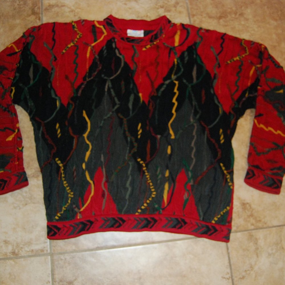 Coogi Australia Men's COOGI 3D Knit Size (L) Multicolor Sweaters Jumper Cotton